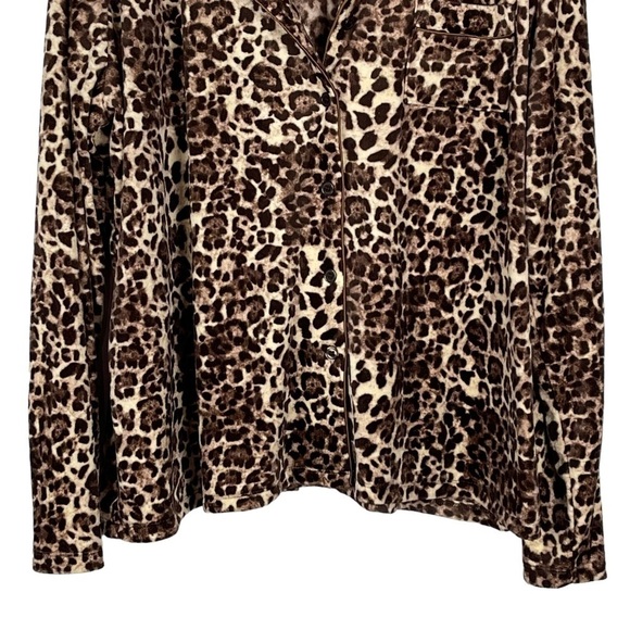 BADGLEY MISCHKA STUDIO CHEETAH LEOPARD SOFT FUZZY MATCHING PAJAMA PJ SET - Picture 9 of 14